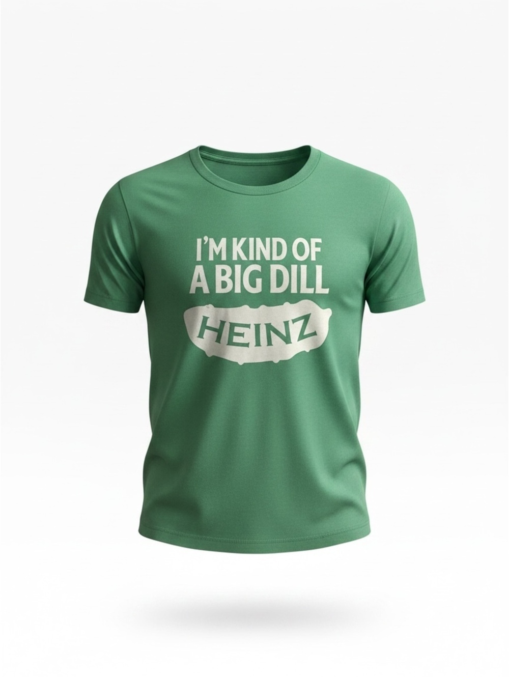 Green 'I'm Kind of a Big Dill Retro Heinz' Graphic T-Shirt Large